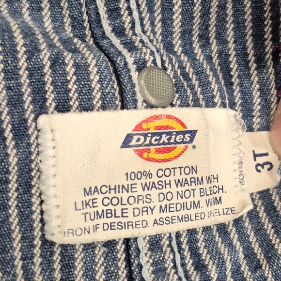 DICKIES Railroad Stripe Toddler Overalls - Picture 3 of 4